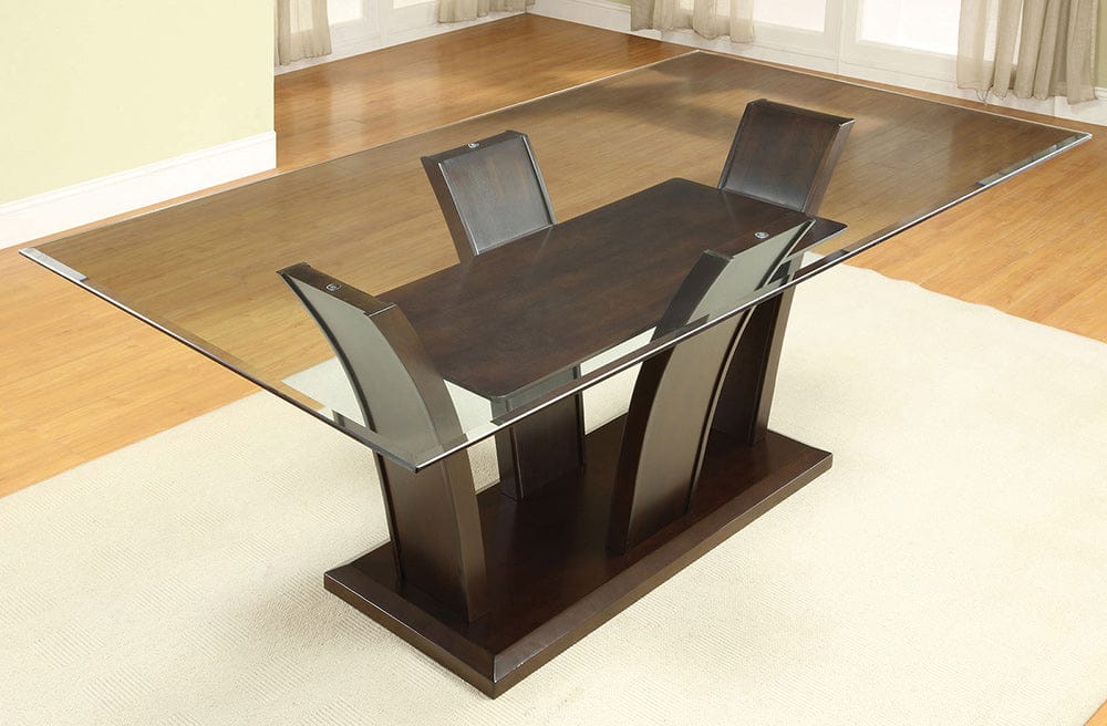 Furniture of America - Manhattan Dining Table in Brown Cherry - CM3710T-TABLE View 2