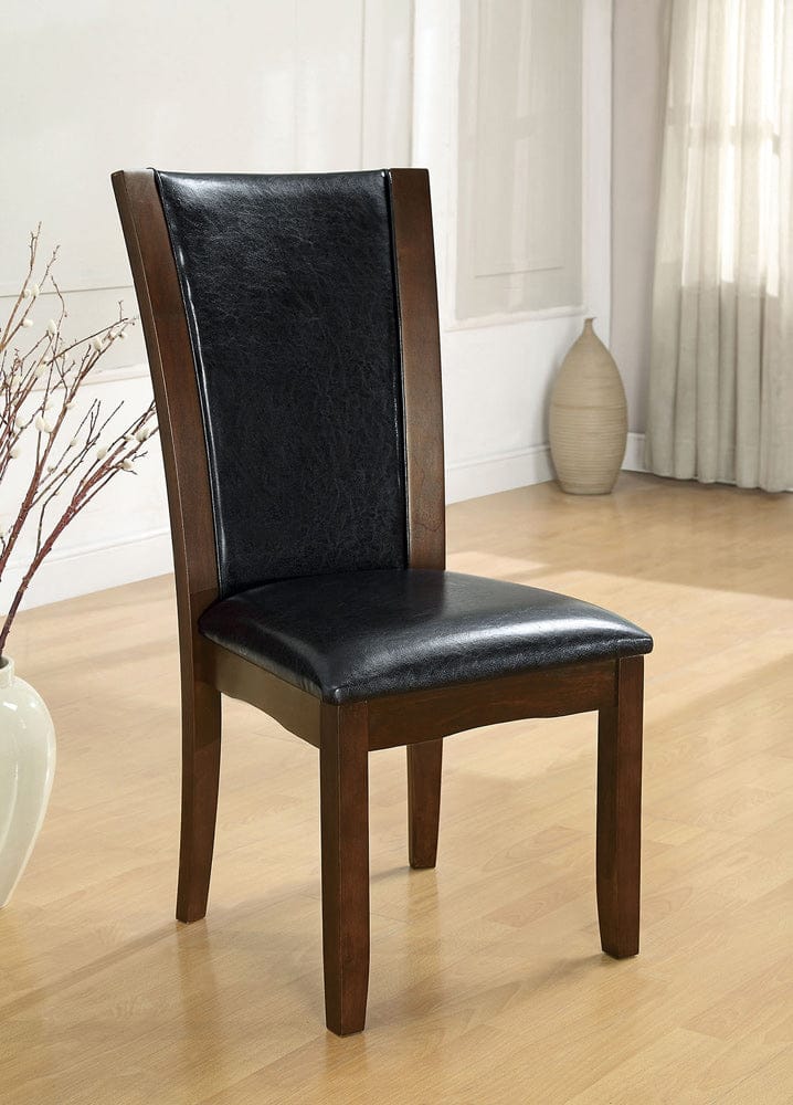 Furniture of America - Manhattan Side Chair in Dark Cherry/Brown - CM3710SC-2PK View 1
