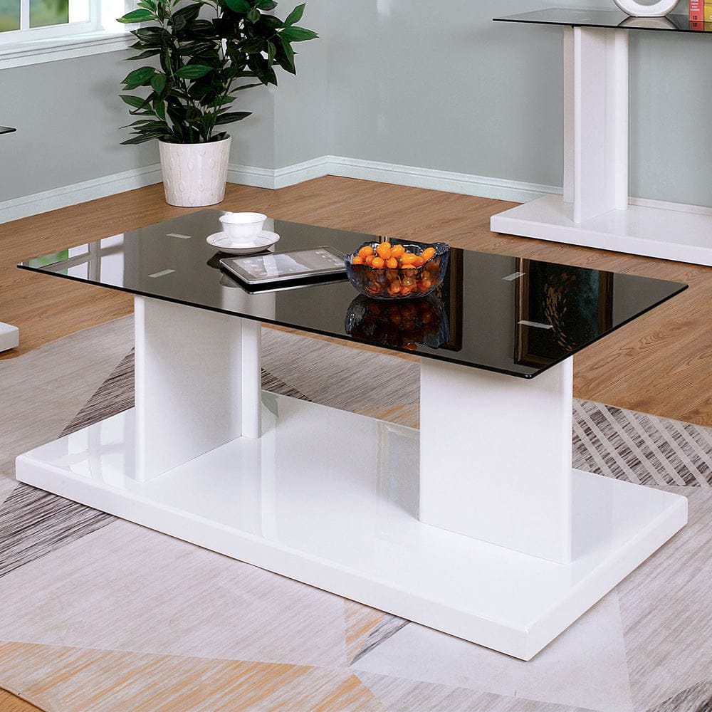 Furniture of America - Mannedorf Coffee Table in Black/White - CM4567WH-C View 1