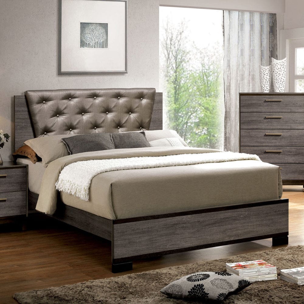 Furniture of America - Manvel Queen Bed in Two-Tone Antique Gray - CM7867Q-BED View 1