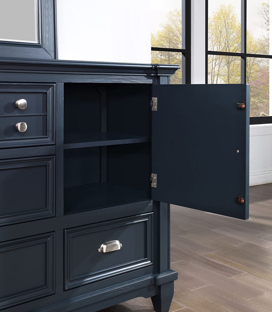 Furniture of America - Manzanillo Dresser in Slate Blue - CM7470BL-D View 4