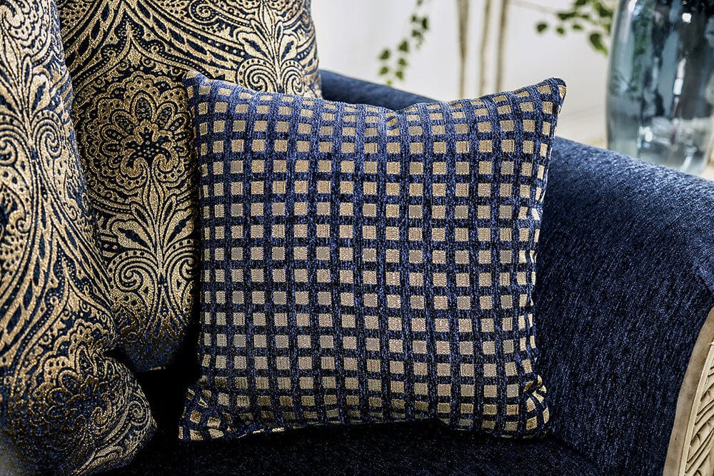Furniture of America - Marinella Sofa + Loveseat in Royal Blue - SM7744-2PC View 5