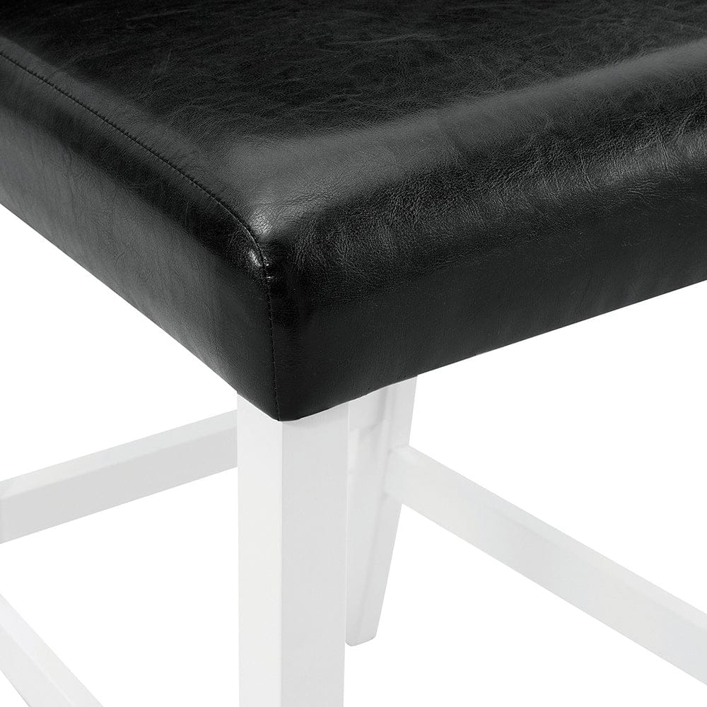 Furniture of America - Mathilda 5 Pc. Counter Ht. Set in Black/White - CM3143PT-5PK View 6