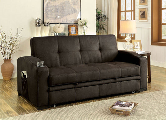Furniture of America - Mavis Futon Sofa in Dark Brown - CM2691-SET-VN View 2