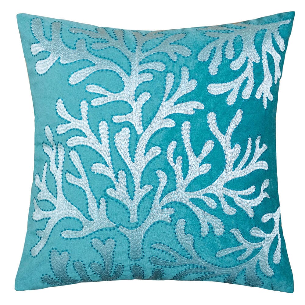 Furniture of America - May 20" X 20" Pillow Set of 2 in Teal - PL8075-2PK View 1