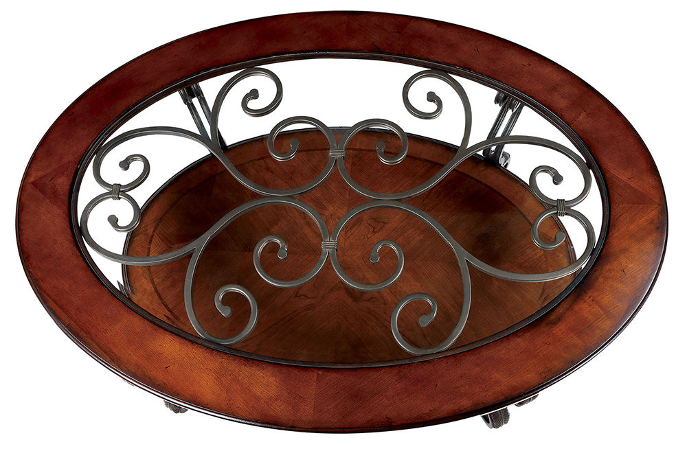 Furniture of America - May Coffee Table in Brown Cherry - CM4326C View 3
