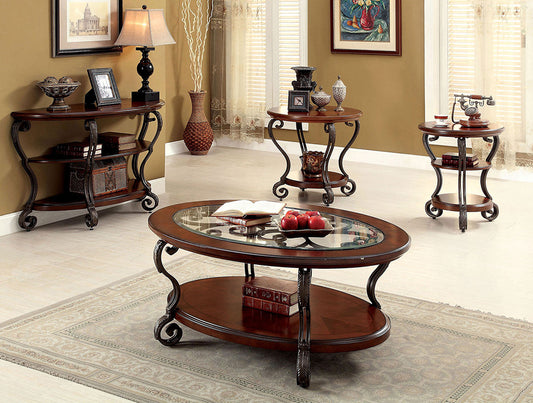 Furniture of America - May Sofa Table in Brown Cherry - CM4326S View 2