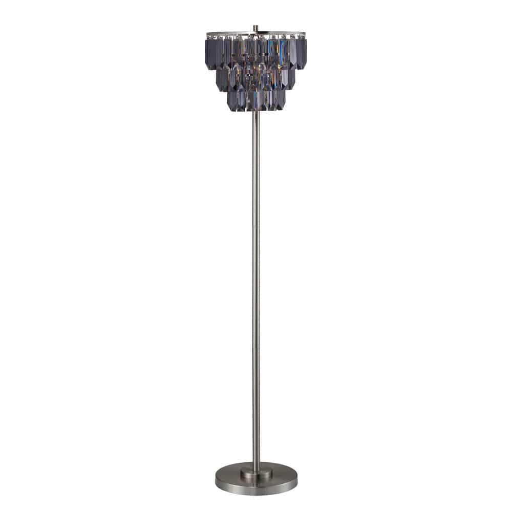 Furniture of America - Meg Floor Lamp in Black/Chrome - L76937F View 1
