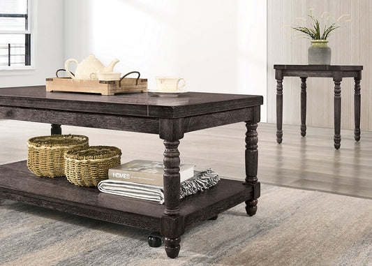 Furniture of America - Monango 3 Pc. Table Set in Weathered Gray - CM4540-3PK View 2