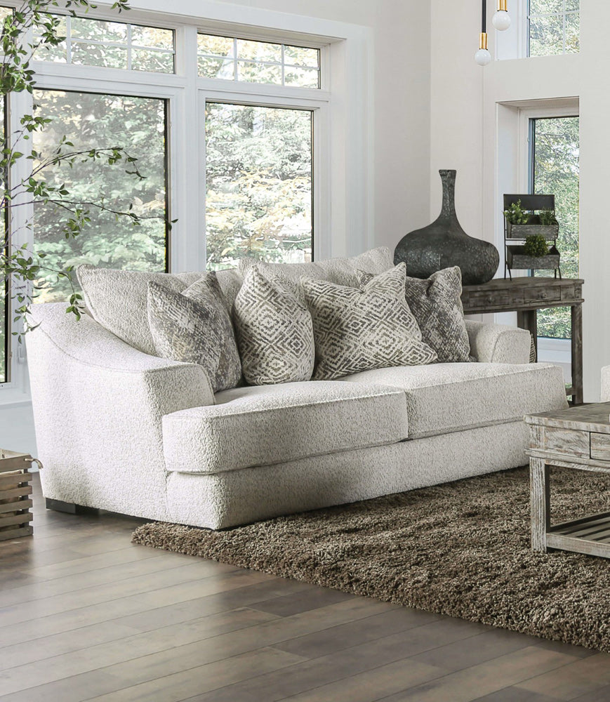 Furniture of America - Moorpark Loveseat in Off-White - SM6092-LV View 1