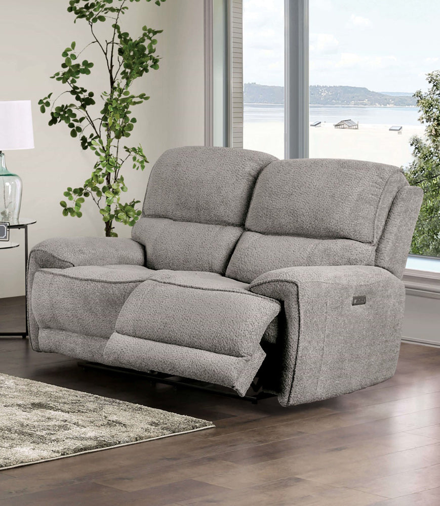 Furniture of America - Morcote Power Loveseat in Light Gray - FM62001LG-LV-PM View 1