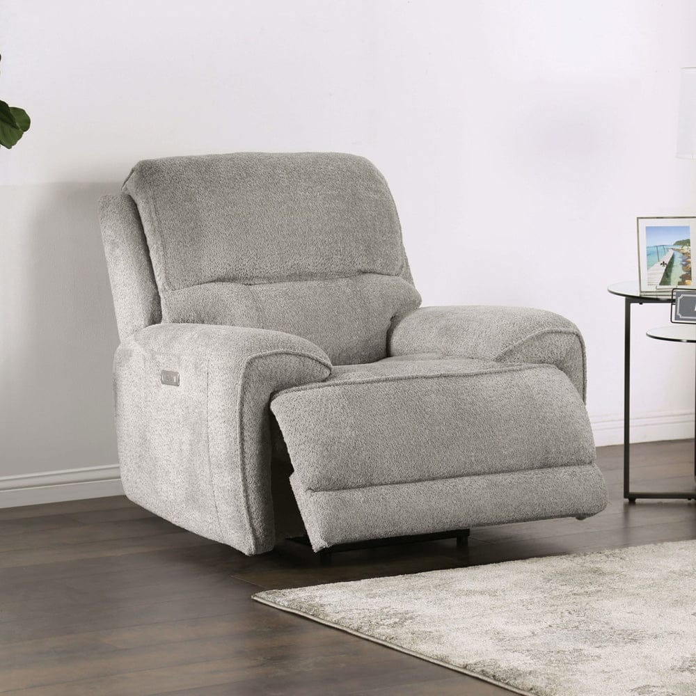 Furniture of America - Morcote Power Recliner in Light Gray - FM62001LG-CH-PM View 1