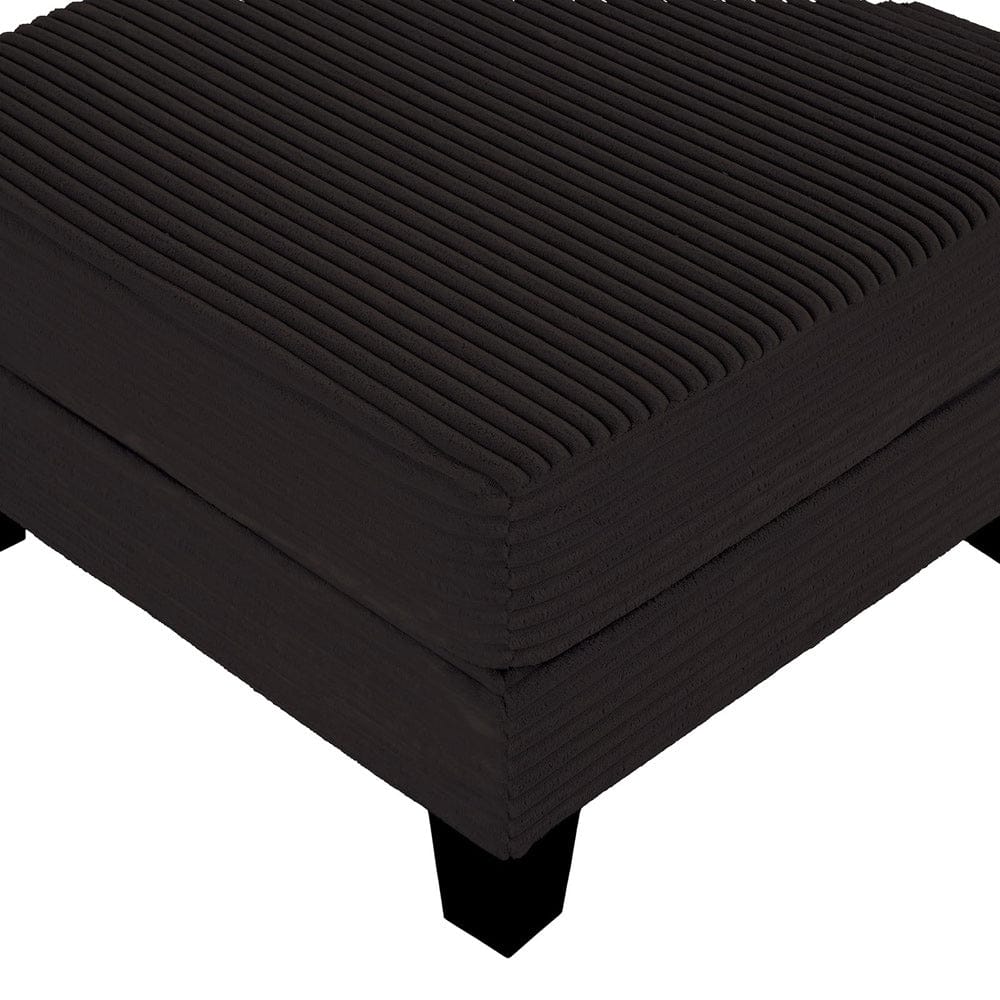 Furniture of America - Moretaine Storage Ottomen in Black - SL6932BK-OT View 4