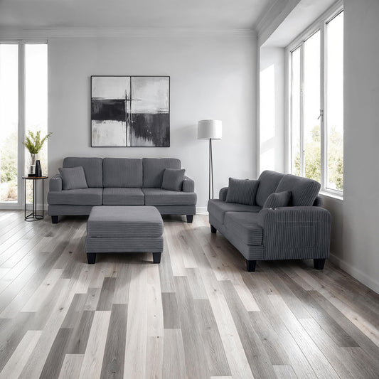 Furniture of America - Moretaine Storage Ottomen in Dark Gray - SL6932DG-OT View 2