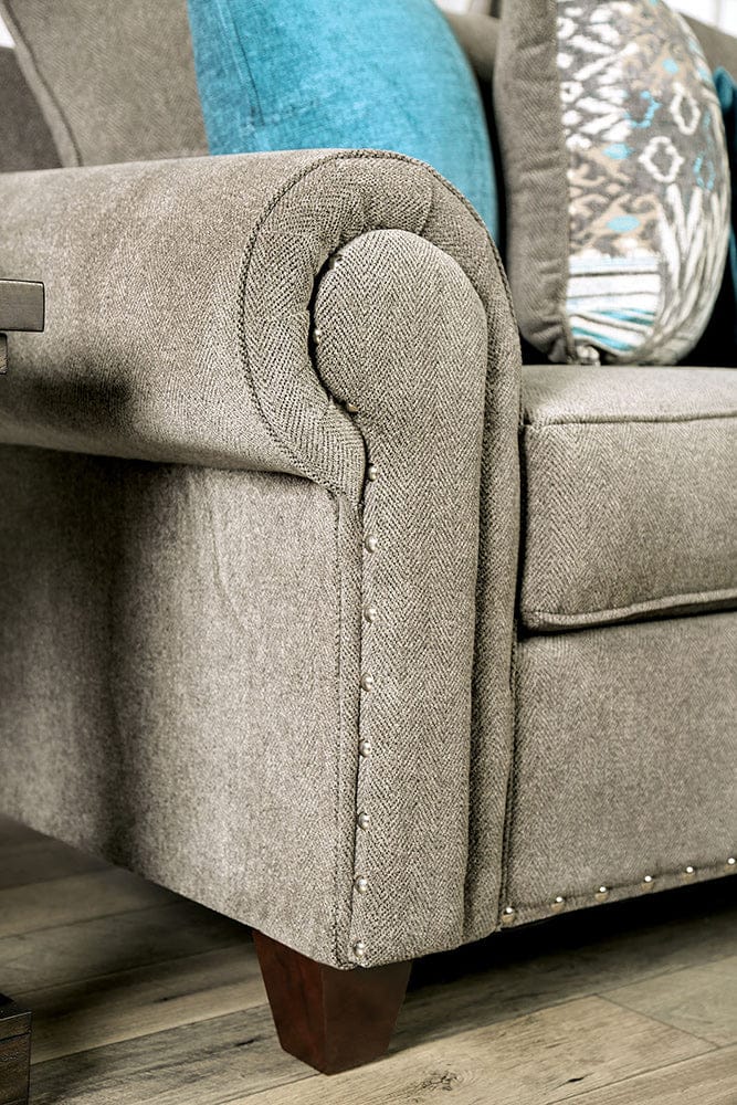 Furniture of America - Mott Sofa + Loveseat in Gray - SM6155-2PC View 6