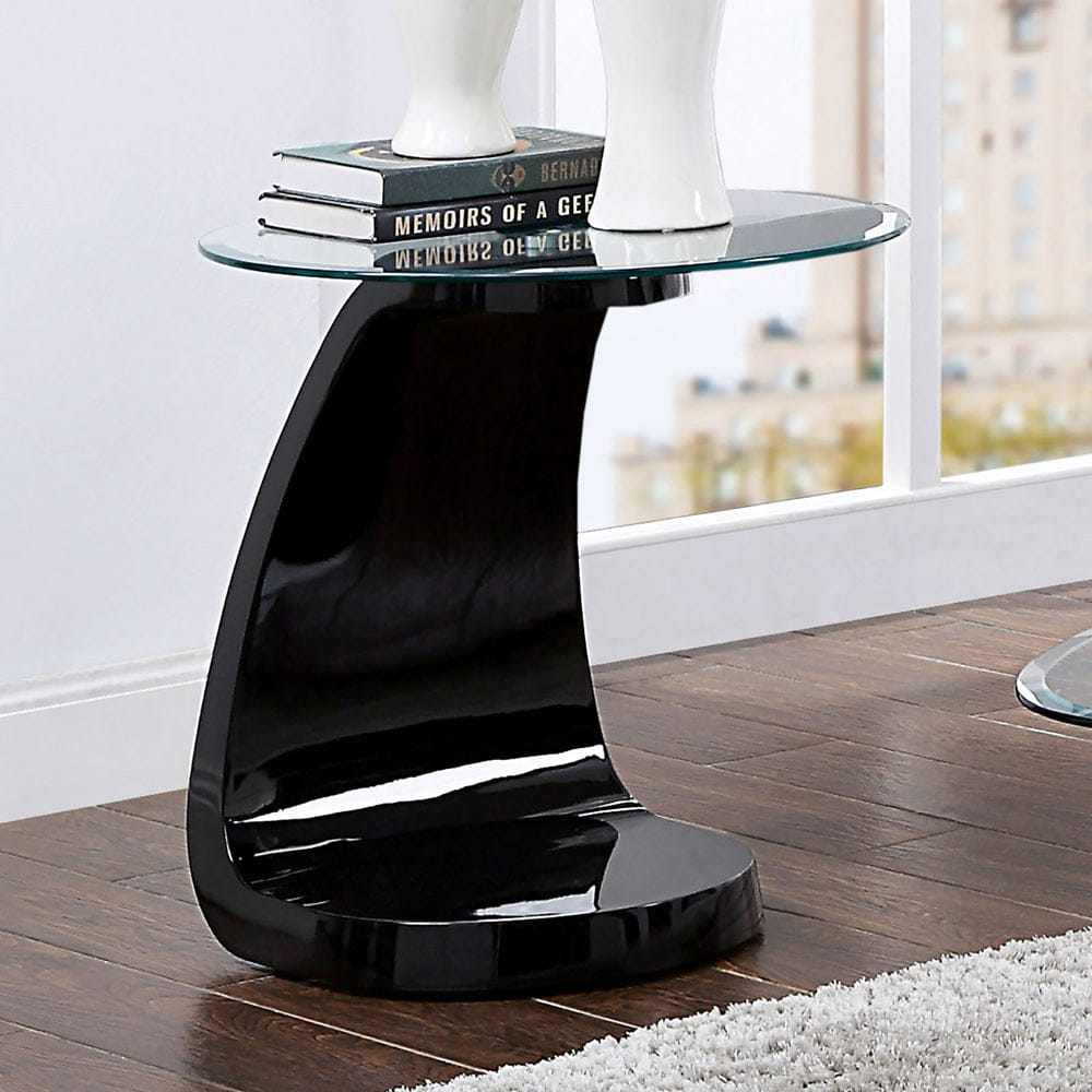 Furniture of America - Nahara End Table in Black - FOA4042BK-E-TABLE View 1