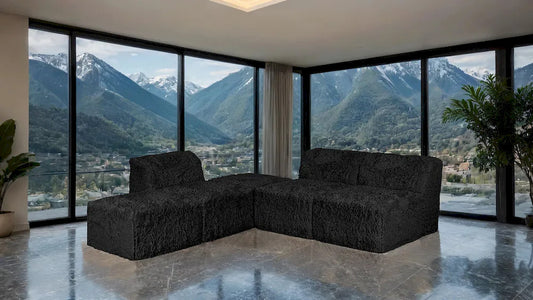 Furniture of America - Nappi - L-Sectional A, Black - FM62102BK-SECT-A view 2