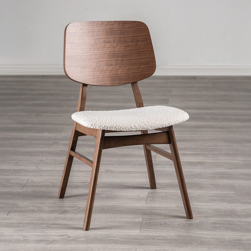 Furniture of America - Narvik Side Chair Set of 2 in Walnut/Beige - FM3212WN-SC-2PK View 1