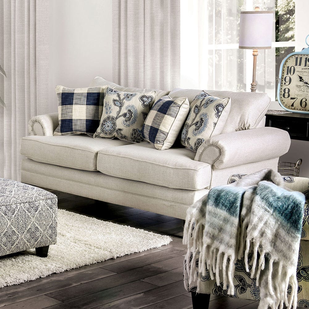 Furniture of America - Nash Loveseat in Ivory - SM8101-LV View 1