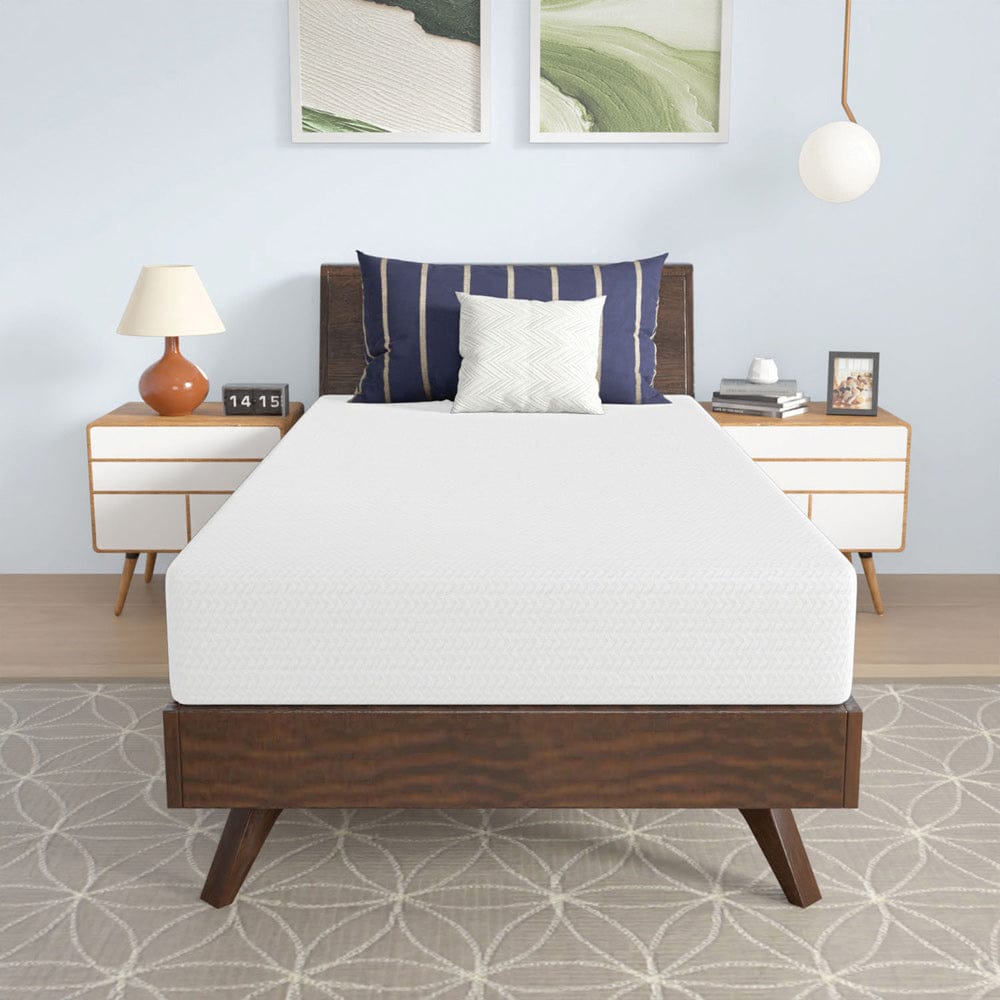 Furniture of America - Nasturtium 8" Twin Bamboo Charcoal Infused Memory Foam in White - DM808-T View 2