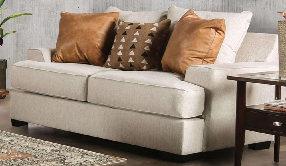 Furniture of America - New Meadows Loveseat in Sand/Caramel - SM1214-LV View 1