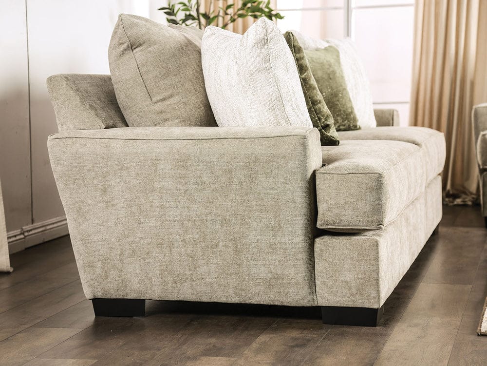 Furniture of America - New Meadows Sofa + Loveseat in Ash Green/Ivory - SM1213-2PC View 5