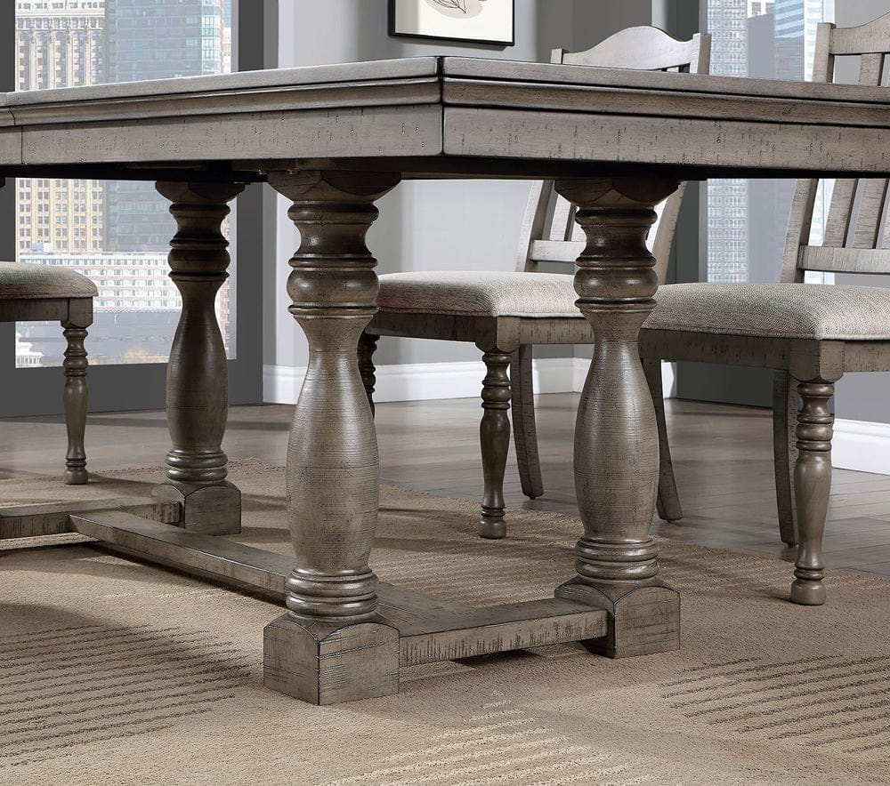 Furniture of America - Newcastle Dining Table in Antique Gray/Gray - CM3254GY-T-TABLE View 4