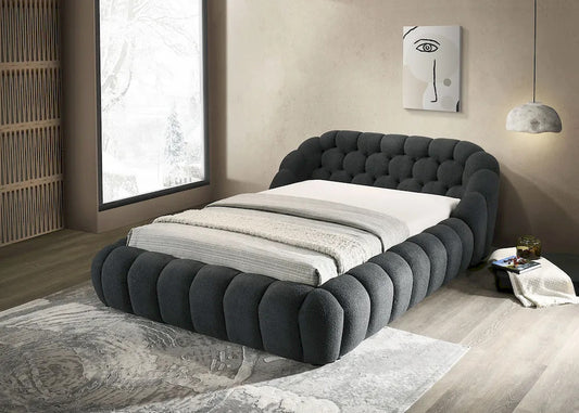 Furniture of America - Newquay - E.King Bed, Charcoal - FM7260BK-EK-BED view 2
