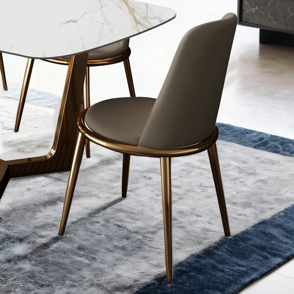 Furniture of America - Norelli Side Chair Set of 2 in Gold/Taupe - FM3701GD-SC-2PK View 2