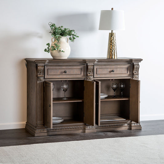 Furniture of America - Oakham Side Board in Weathered Oak - FM3418AK-SV View 2