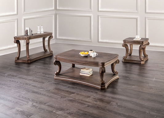 Furniture of America - Oakway Sofa Table in Weathered Oak - FM4518AK-S View 2