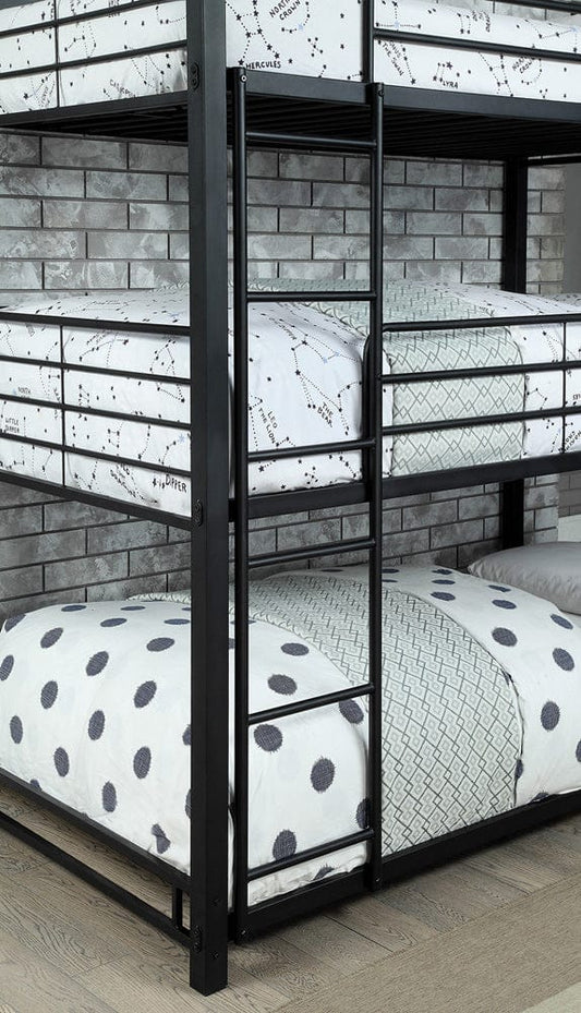 Furniture of America - Olga I Twin Triple Decker Bed in Sand Black - CM-BK917T-BED View 2
