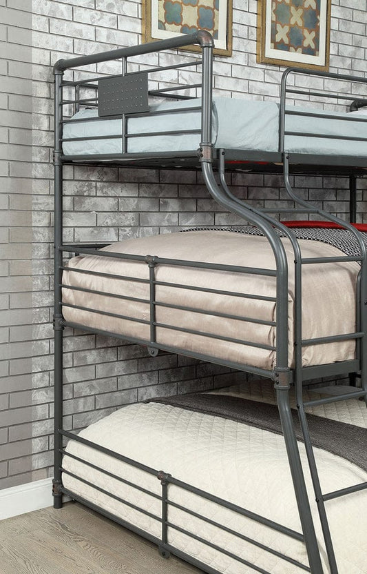 Furniture of America - Olga Iii Twin/Full/Queen Bunk Bed in Antique Black - CM-BK918-BED View 2