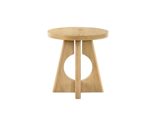 Furniture of America - Olgod - Round End Table - Oak - FM4223AK-E view 2