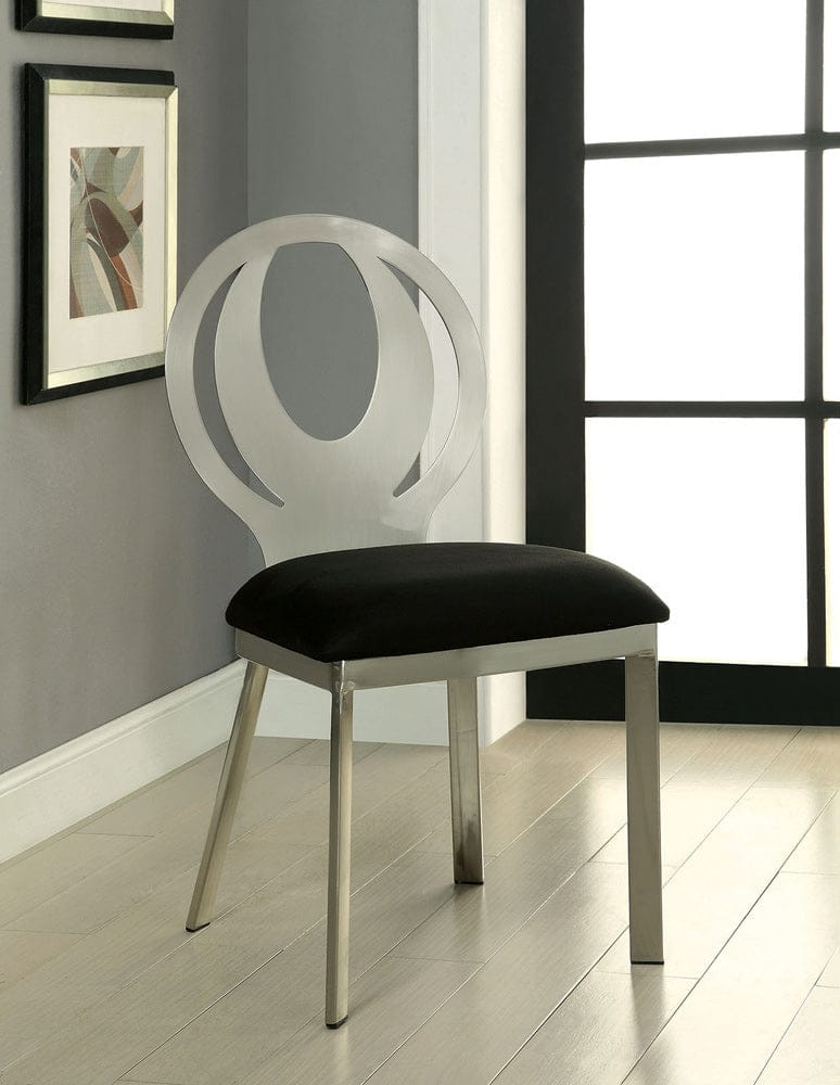 Furniture of America - Orla Side Chair Set of 2 in Silver/Black - CM3726SC-2PK View 1