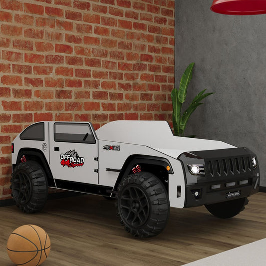 Furniture of America - Overlander Car Bed in Black/White - FOA7740BW-BED View 2