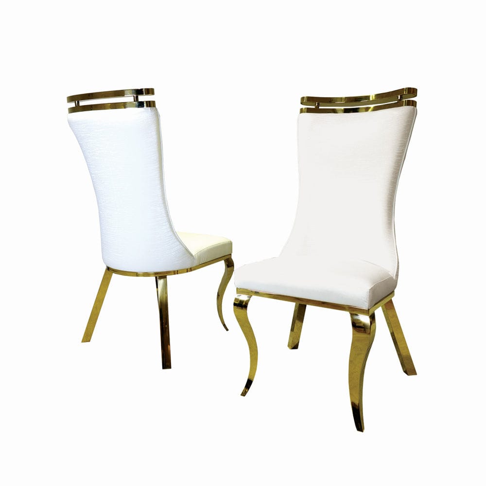 Furniture of America - Palazzo Side Chair Set of 2 in White - FM33011WH-SC-2PK View 2
