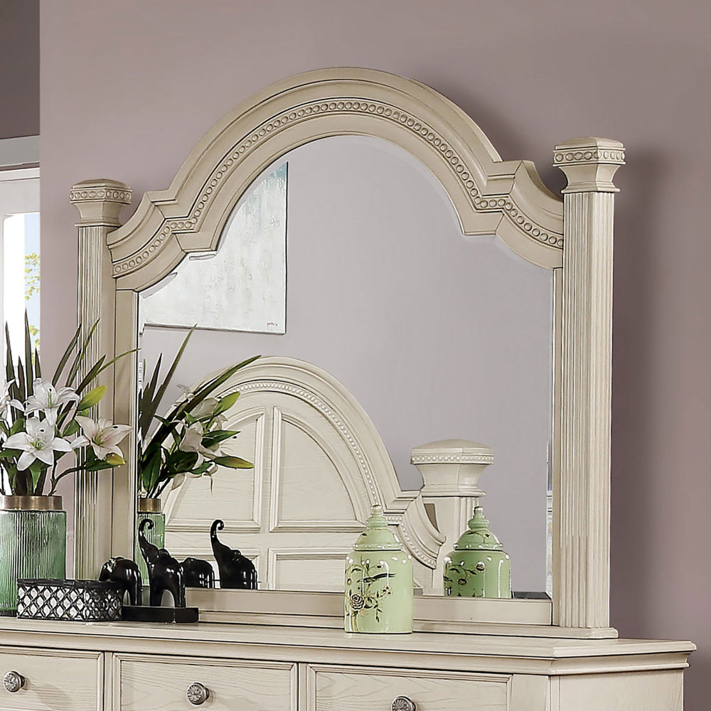 Furniture of America - Pamphilos Mirror in Antique White - FOA7144WH-M View 1