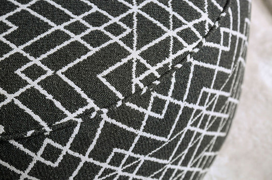 Furniture of America - Patricia Ottoman in Black/Pattern - SM8171-OT View 2