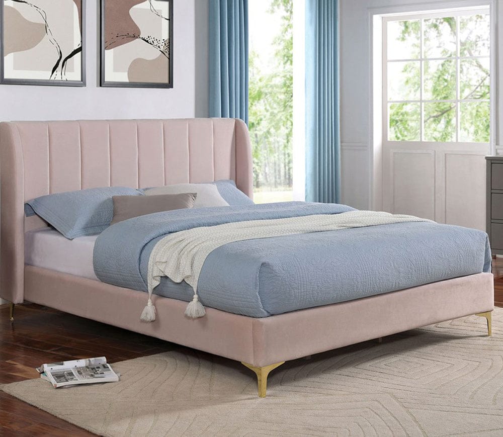 Furniture of America - Pearl Queen Bed in Light Pink - CM7459PK-Q-BED View 1