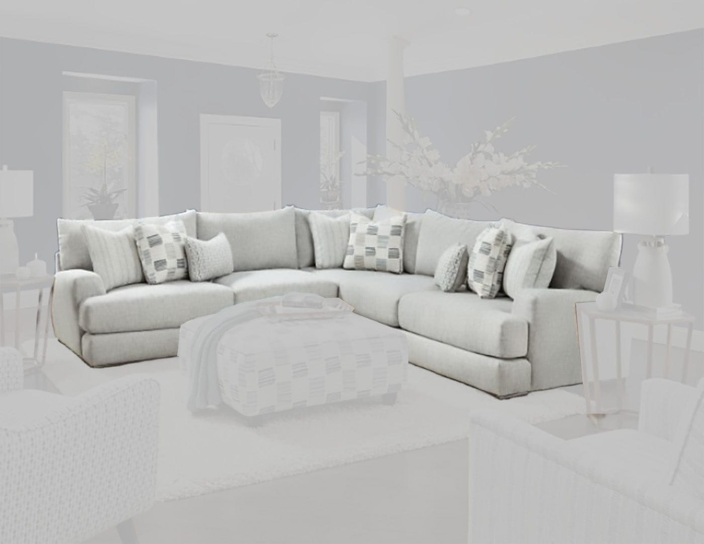 Furniture of America - Pelham Sectional in Gray - SM8189-SECT