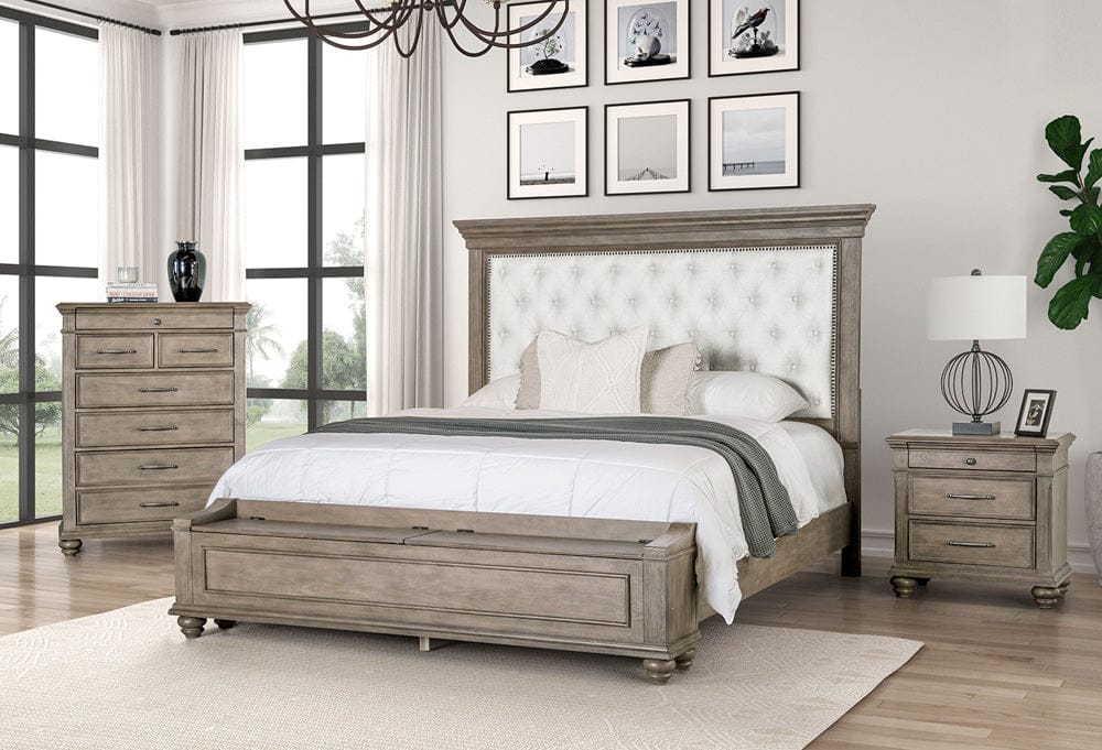 Furniture of America - Philomath Queen Bed in Aged Oak - FM7430BR-Q-BED View 2