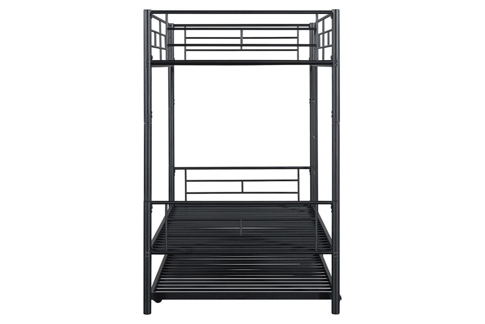 Furniture of America - Philotus Twin/Twin Bunk Bed (K/D) + Trundle in Black - FM-BK906BK-TT View 8