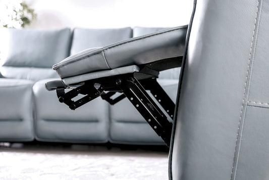 Furniture of America - Phineas Power Recliner in Pale Blue - CM9921PB-CH-PM View 2