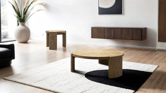 Furniture of America - Poltimore Round End Table in Oak - FM4220AK-E View 2