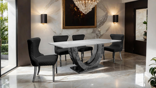 Furniture of America - Portanova Chair Set of 2 in Black - FM33014BK-SC-2PK View 2