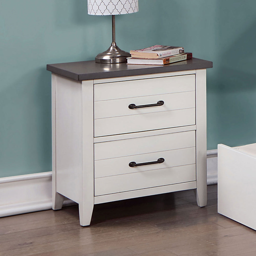 Furniture of America - Priam Nightstand in White/Gray - CM7467WH-N View 1