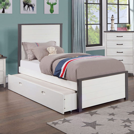 Furniture of America - Priam Twin Bed in White/Gray - CM7467WH-T-BED View 2