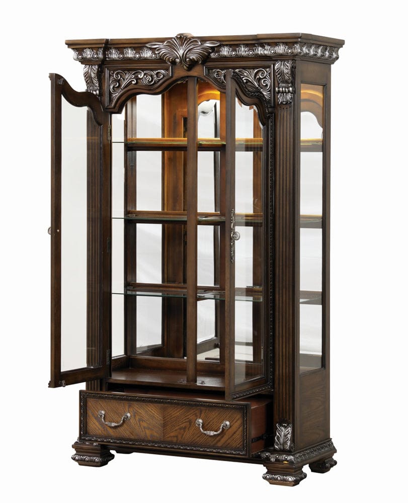 Furniture of America - Promenade Curio Cabinet in Dark Brown - FM31002DB-CR View 4
