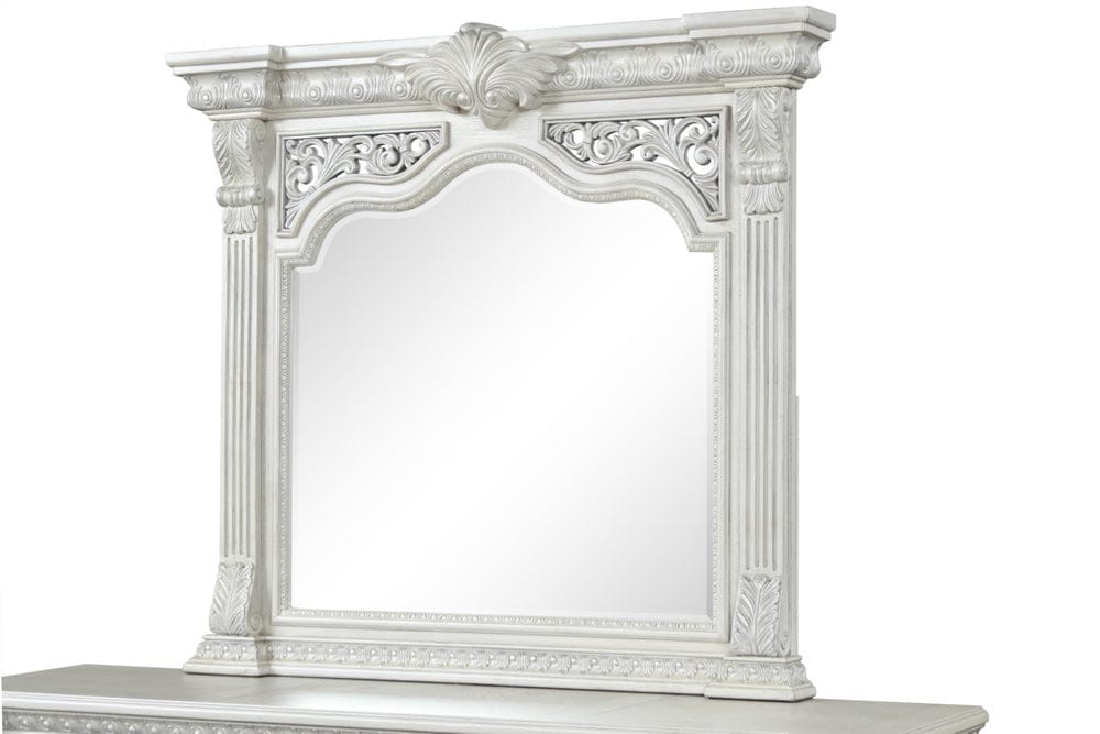 Furniture of America - Promenade Mirror in Wire Brushed White - FM70001WH-M View 2